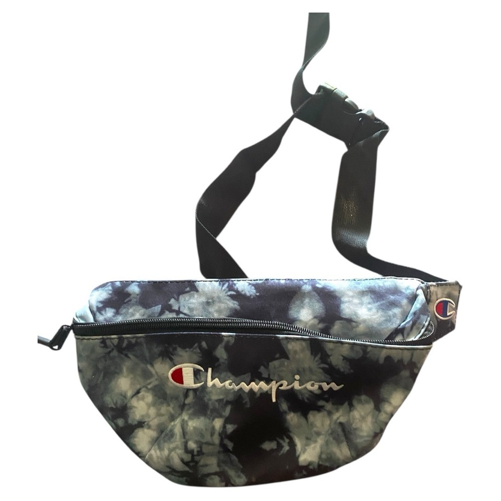 Champion Black and Gray Belt Bag with Adjustable Strap